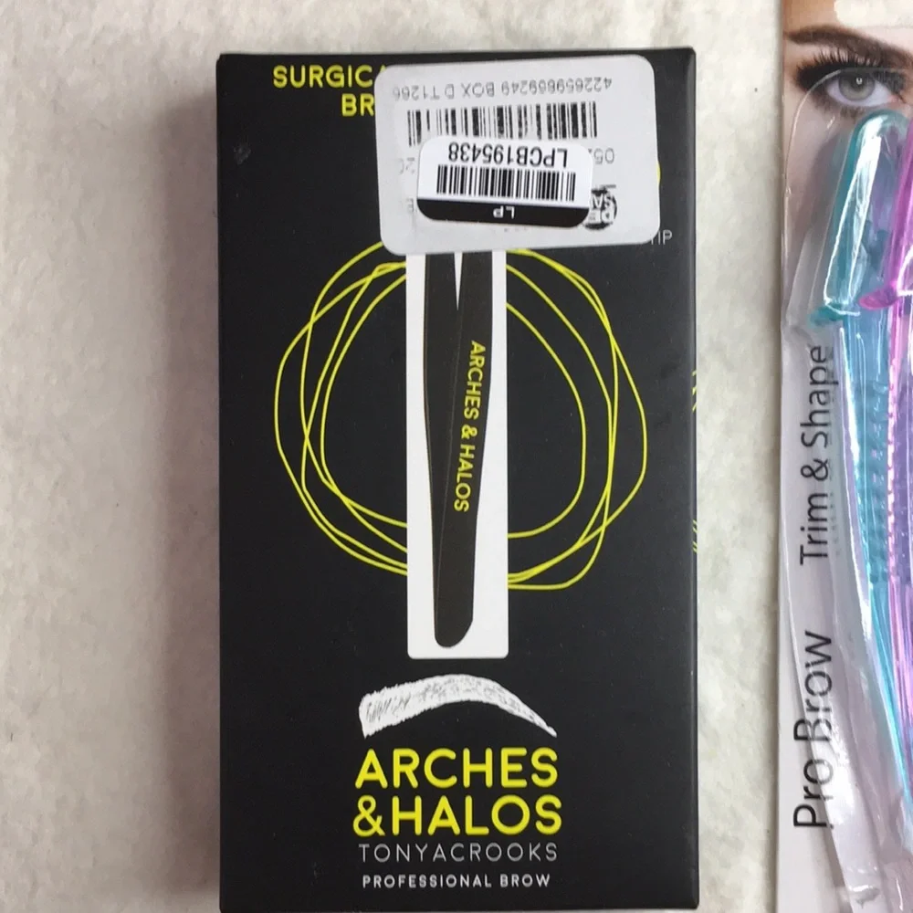 New Bundle Of 2 Arches & Halos Brow Tweezers & Ardell 3pk Trim & Shape
